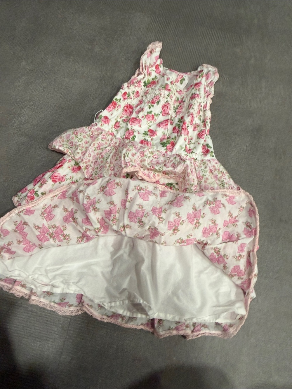 American Girl Doll and LoveShackFancy Girls Pink Floral Tiered Dress 4T - Picture 10 of 11